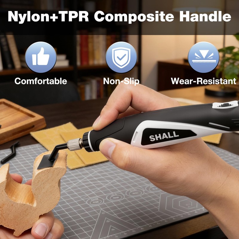 SHALL Mini Pen Sander, 12V Electric Reciprocating Sander with 4