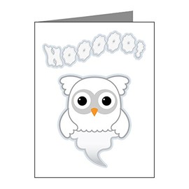 Truly Teague Note Card Spooky Little Ghost Owl