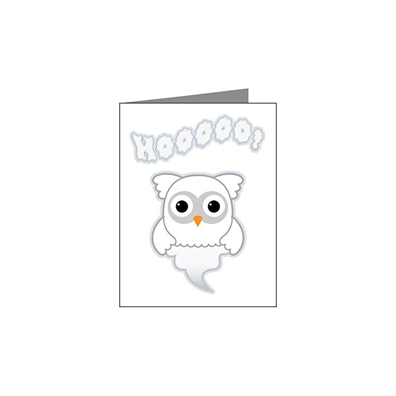 Truly Teague Note Card Spooky Little Ghost Owl