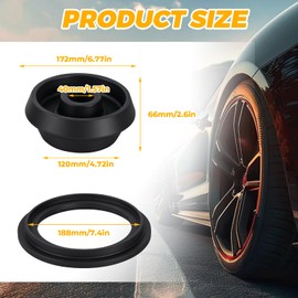 40mm Wheel Balancer Cone Kit with 188mm Spacer Universal Hub Centric Adapter for Tire Balancers, Fits 4.72"-6.77" Wheels, Dual Sided Collet for Cars, Trucks, SUVs & Caravans, Heavy Duty Alloy Steel