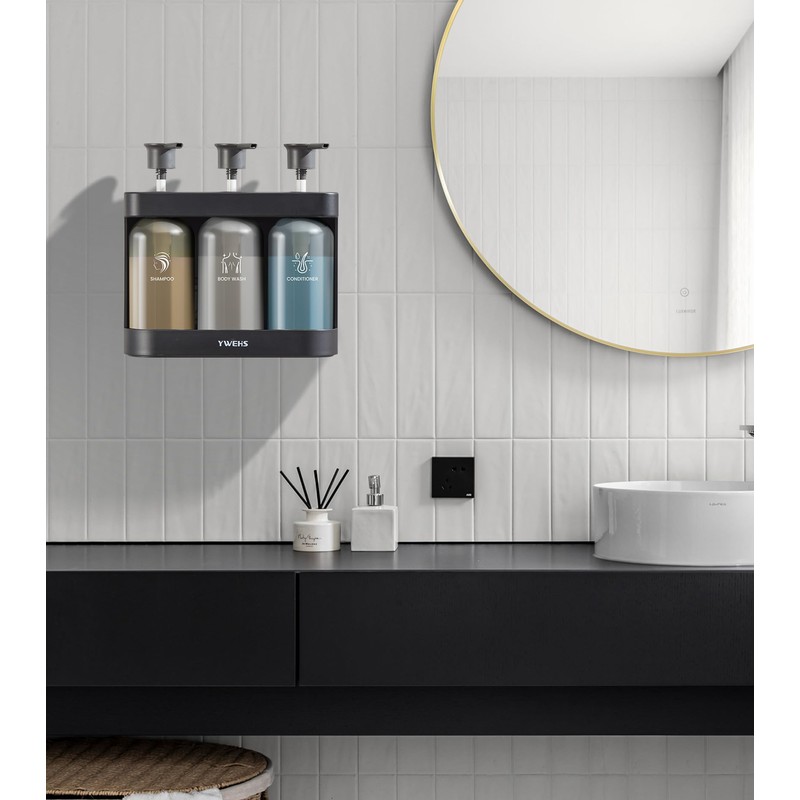 YWEHS Shampoo Dispenser for Shower Wall Mounted, Shower Soap Dispenser