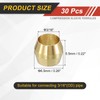sourcing map 30Pcs Fit for 3/16" Tube OD Brass Compression