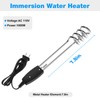 1000W-110V Immersion Water Heater,Water Heater Electric,10in Portable Electric Immersion Element,Calentador