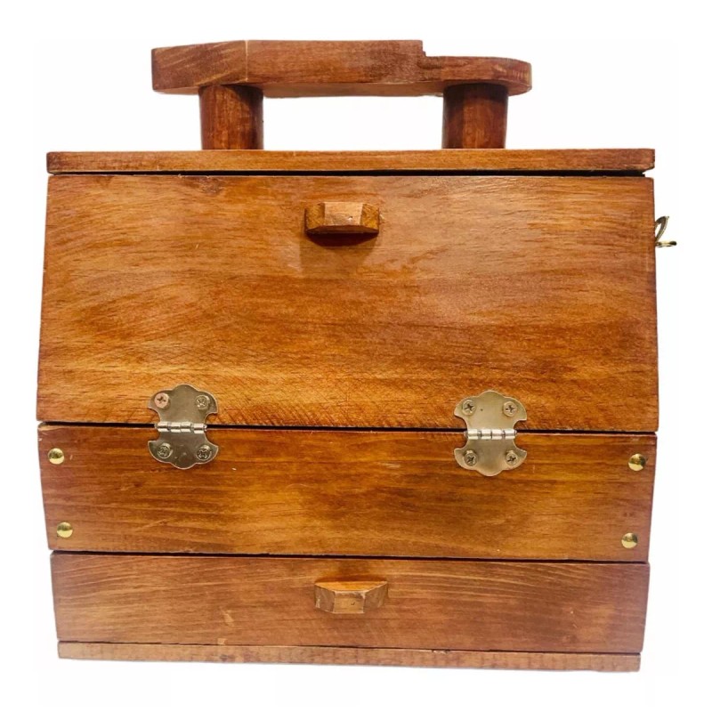 Lux-z Cajón De Madera Bolero Grande Para Limpiar Lustrar Calzado