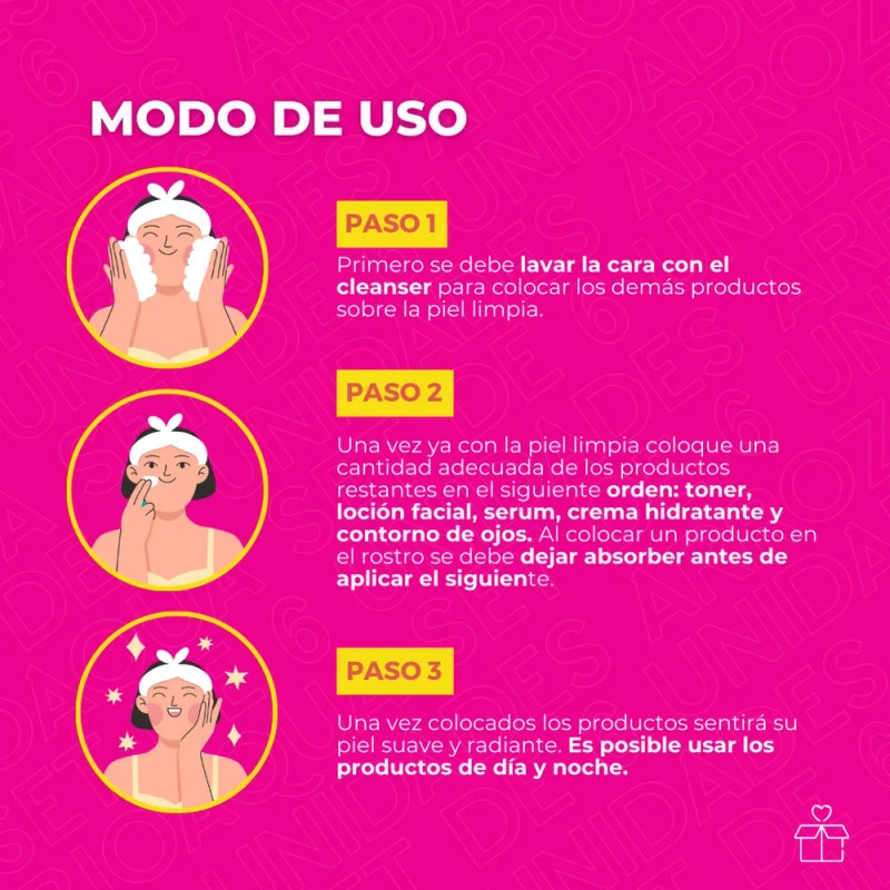 Kit Serum Arroz Bioaqua Acido Hialuronico Reduce Poro Mancha