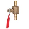 Dapetz ® Brass Ball Valve 6mm Red Lever Inline Hose