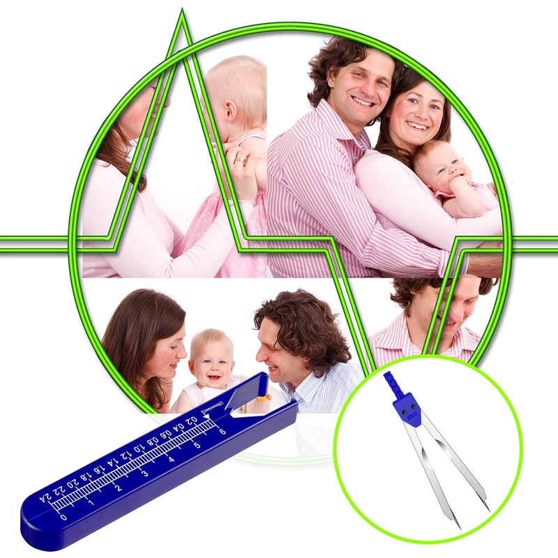 Frienda 2 Pieces EKG Caliper ECG Calipers Measuring Tool with