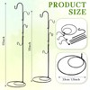 JaGely 1 Pcs Adjustable Shepherds Hook for Outdoor Heavy Duty
