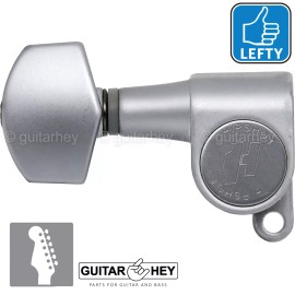 Hipshot Classic Mini Tuners LEFTY 6 in line STAGGERED Small Buttons  - SATIN