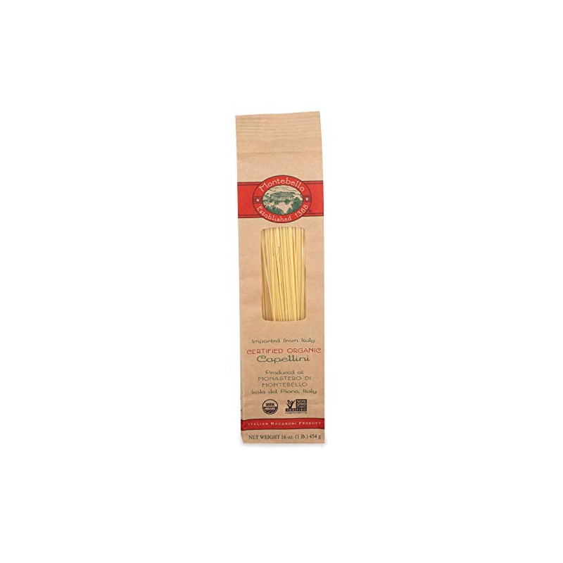 Montebello Organic Pasta - Capellini - Case of 12 -