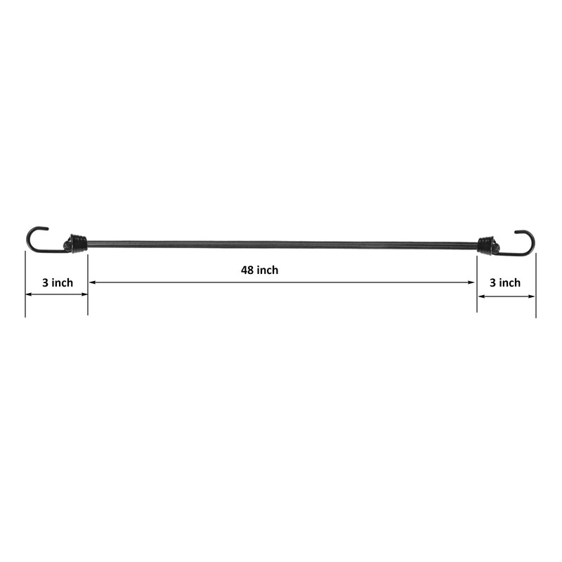 Joneaz Rubber Bungee Cords with Metal Hooks Heavy Duty Outdoor