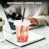 Ziliny 50 Sets Clear Plastic Cups with Lids, Straws, and