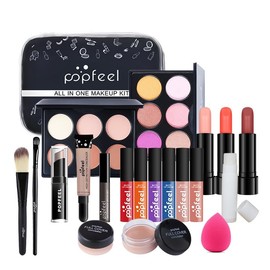 POPFEEL Makeup Kit, Full Beauty Makeup Cosmetics Set, Upgrade Cosmetics Set, Makeup Set, Lipstick, Makeup Palette, Long Lasting, Full Beauty Makeup Set, Beginner, Popular Cosmetics Set, 20 Pieces