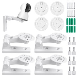 Pack of 4 Wall Mount for Tp_Link Security Cameras, Compatible with Models C225/C200/C210/C220/Tc70, Kasa Ec70/Kc410s, 2.2 Inch Base, Camera Mount Adjustable Angle Mounting Bracket