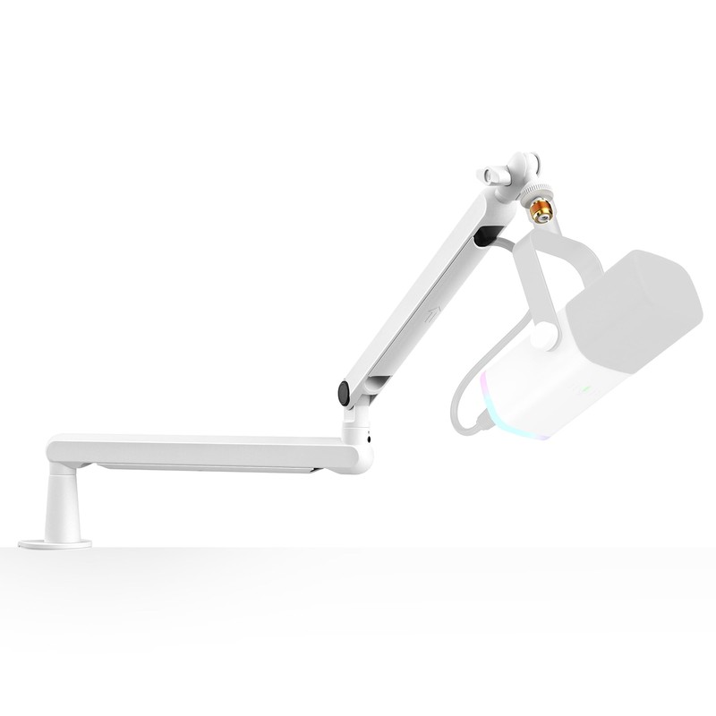 FIFINE Boom Arm Mic Stand, Low Profile Metal Microphone Stand,