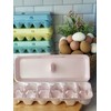 Pink 12-Egg Blank Styrofoam Carton - 125 Pack
