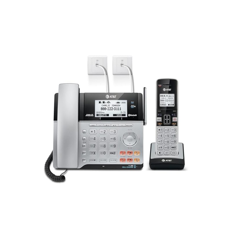 AT&T TL86103 DECT 6.0 Connect to Cell 2 Line Answering