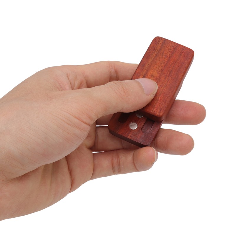 Fidget Slider Red Sandalwood Stress Relief Engraved Fingertip Fidget Slider
