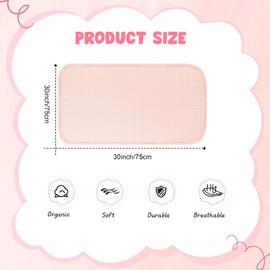 Preboun 8 Count Muslin Burp Cloths 100% Cotton 10 x 20 Inch 4 Layers Anti-shrink Newborn Hand Washcloths for Baby Absorbent and Soft Burp Rags for Boys Girls Infant Essentials Gifts(Brown Pink Series)