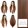 SUKRI Synthetic Lace Front Wigs for Women Long Straight Auburn