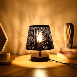 Hemobllo Hollow Metal Lampshade with Tree Design, Modern Lampshade for Table, Floor Lamps, Dustproof for Living Room, Bedroom and Cafés, Gift Idea for Housewarming Parties