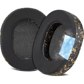 SOULWIT Cooling Gel Earpads Replacement for SteelSeries Arctis 1/3/5/Arctis 7/7+/7P/7P+/7X/7X+/9/9X/Pro/Prime(Do Not Fit Any Arctis Nova) Headset, Ear Pads Cushions with High-Density Foam - Black Gold
