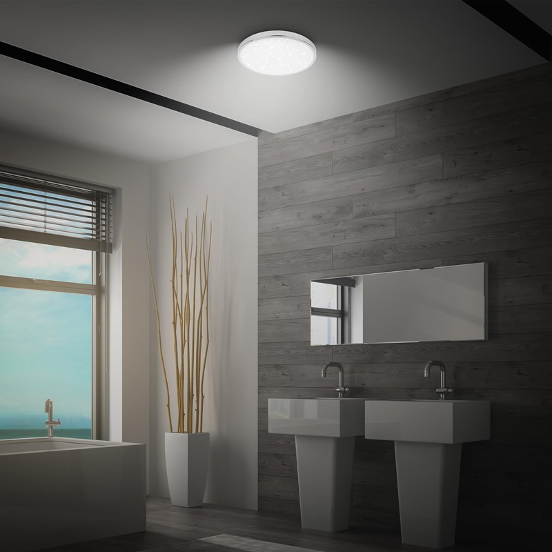 BRILONER - LED Bathroom Ceiling Light with Indirect Light, IP44