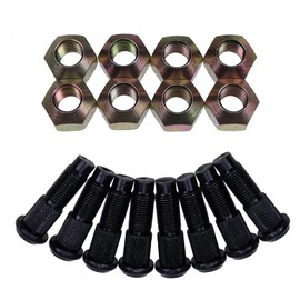 JEENDA Set of 8 Lug Nut & 8 Stud Kit 6564669 Compatible with Bobcat 720 721 722 730 731 732 741 742 743 751 753 763 773 863 873 883 S100 S130 S150 S160 S175 S185 S205 S220 S250 S300 A220 A300 S510
