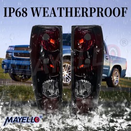 fuknight Pair Black Smoke For 2004-2012 Chevy Colorado GMC Canyon Tail Lights Brake Lamps