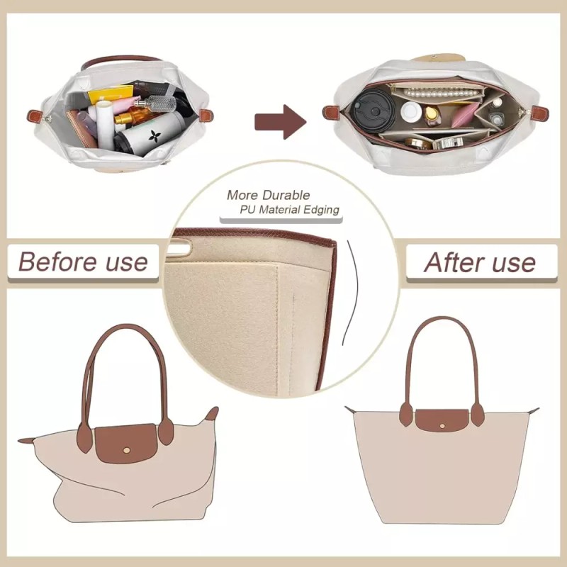 _Longchamp 도이아푸오스 펠트 지갑 정리함 롱샴 르 플리지 S 가방