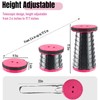 Doseno Upgraded Foldable Stool Thickened, Portable Collapsible Stool Retractable Stool