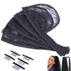 5 Pack Ponytail Extension Lace Base Hook and Loop Ponytail
