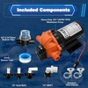 TWERE 12V Pump,7.0GPM,75Psi Diaphragm Water Pump,5 Chamber Self-Priming RV Water