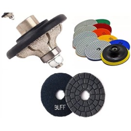 Roxx Tools 1" Ogee bullnose Hand Profiler 35 travertine granite marble polish pad buffer