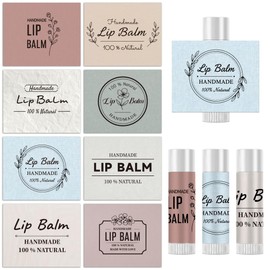 Peacoblue Minimalist Style Chapstick Labels for Tube, Lip Balm Sticker