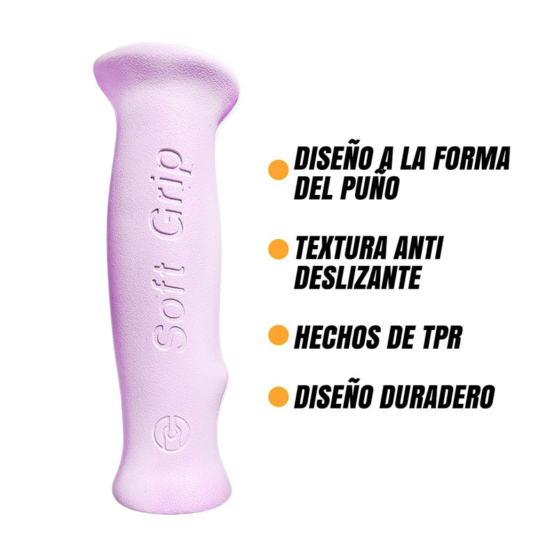 Puños Bicicleta Vintage Ergonómicos Hule 125mm (Rosa)