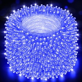 512FT 1300LED String Lights Outdoor, Blue Christmas Lights 8 Lighting Modes and Timer Memory Function Led String Lights Waterproof Plug in for Xmas Tree Wedding Party Holiday Decor