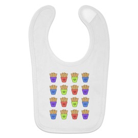 GRAPHICS & MORE Colorful French Fries Pattern Baby Bib