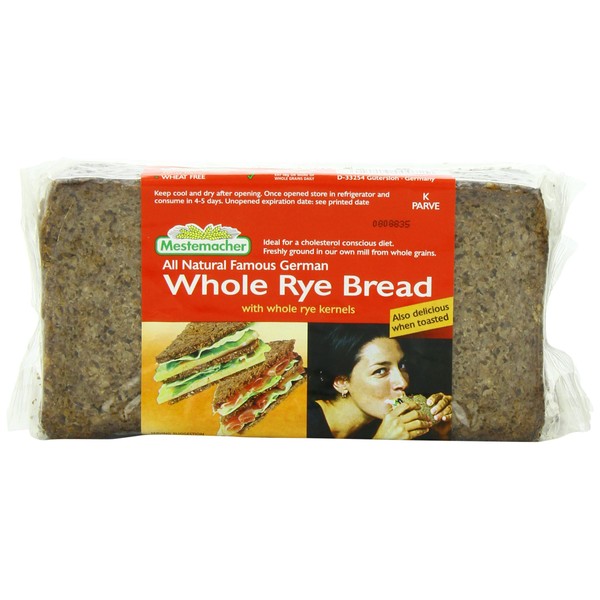Mestemacher Bread Whole Rye, 17.6-Ounce (Pack of 6)