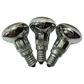 UniBulb R39 E14 30W Lava Lamp Bulbs, 180lm, 220-240V, Small Edison Screw (SES), Dimmable, 2700K (Warm White), Spotlight Halogen Bulbs (Silver Reflector Base), 4000 Switching Cycles, Pack of 3