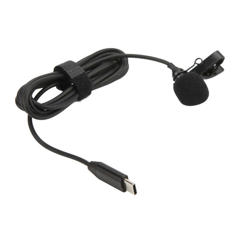 Type C Lavalier Microphone Hifi Sound Noise Cancelling Clip On