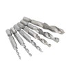 6PCS Hex Shank Combination Drill Tap 3 in 1 HSS