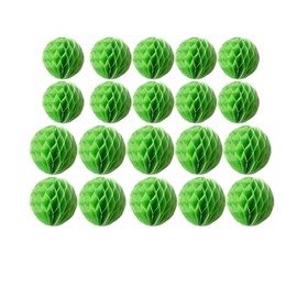 ZGjoy 20pcs Honeycomb Balls - Party Decoration Paper Flower Balls Tissue Paper Pom Poms for Baby Shower Birthday Wedding Home Decor (3in+6in, Grass-Green)