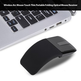 Locadence Wireless Arc Mouse, Two Touches Bluetooth Slim Silent Mouse, Touch Thin Portable Folding Optical Mouse for PC Mac Laptop