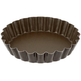 Gobel 4" x 3/4" Fluted Non-Stick Tart / Quiche Pan with Removable Bottom - Lot of 1