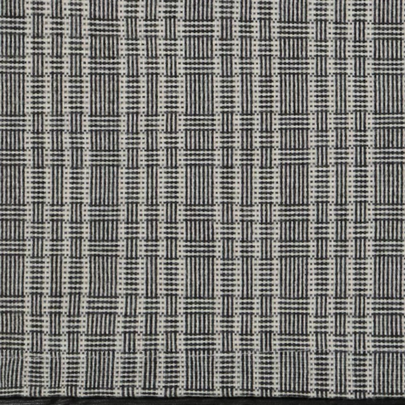 Bee and Willow Woven Basketweave Charcoal Rod Pocket Lined Curtain