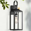 Yolsunes Black Dusk to Dawn Outdoor Wall Lantern, 19" Large