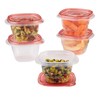Rubbermaid TakeAlongs Mini Deep Square Food Storage Containers, 2.1 Cup,