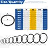 Glarks 150pcs GB895.2 65Mn Metric 10 Sizes 10MM to 26MM
