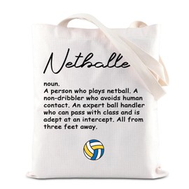 FOTAP Netball Player Tote Bag Netball Fan Gift Netball Sport Handle Bag Netballer Gift Netball Coach Appreciation Gift (Netballer UK2)